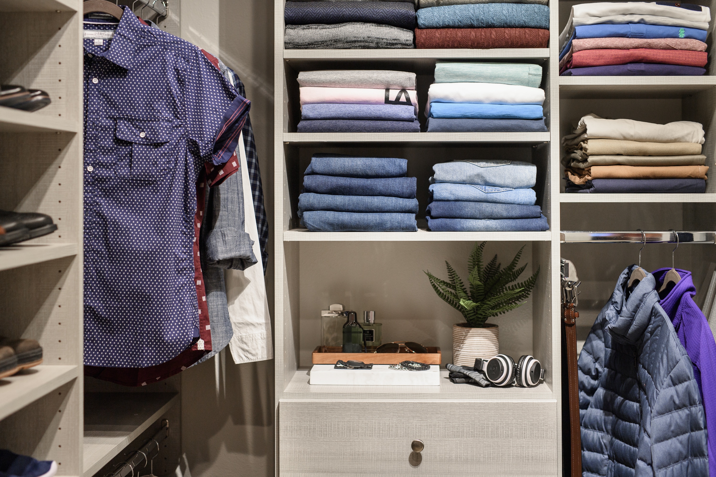 Wood Closet with Shelving in Baton Rouge, LA