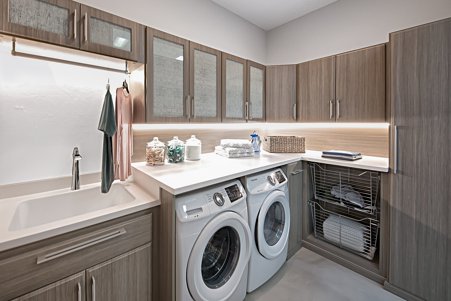 Laundry Room Storage Cabinet Solutions Inspired Closets