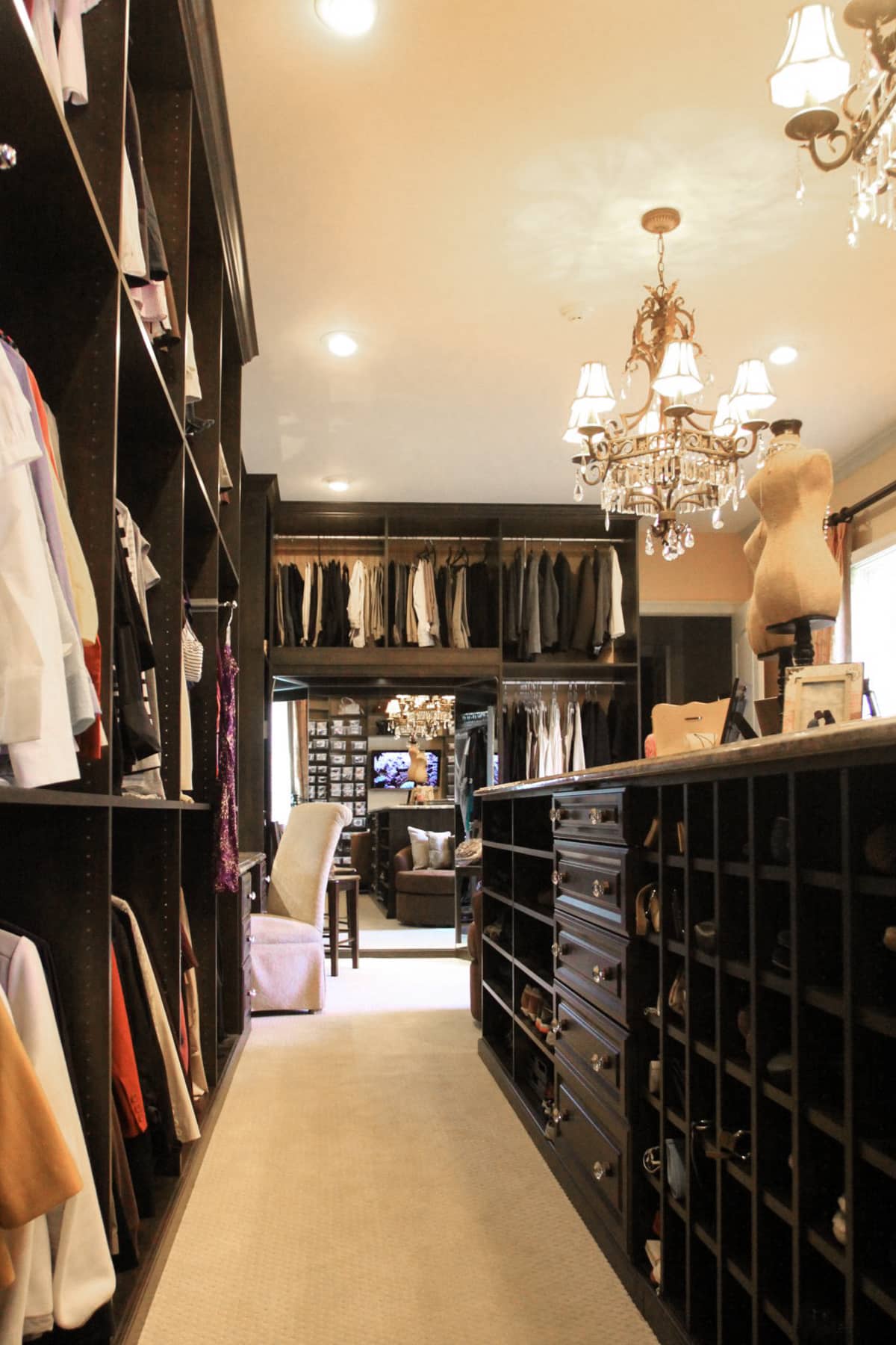 Custom Wood Boutique Closet with Shoe Storage in Baton Rouge, LA