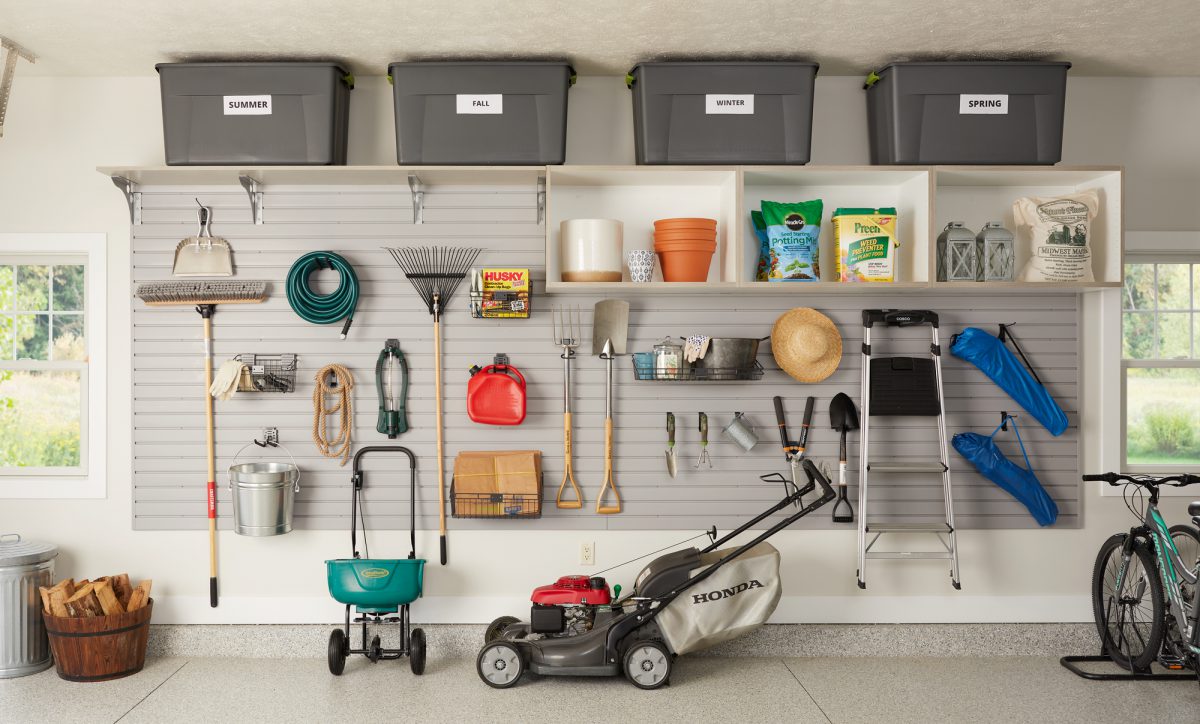Two-Stall Garage in Timber Grey | Inspired Closets